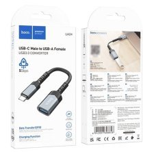 Перехідник HOCO UA24 Lightning ПАПА - USB 3.0 МАМА СIРИЙ 16.5 CM