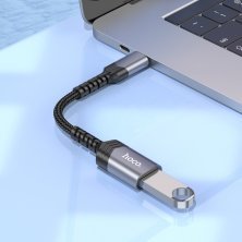 Перехідник HOCO UA24 Lightning ПАПА - USB 3.0 МАМА СIРИЙ 16.5 CM