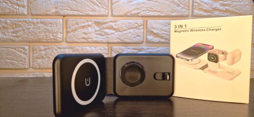 Бездротовий зарядний пристрій Infinity 900 3in1 15W iPhone/Apple Watch/AirPods White