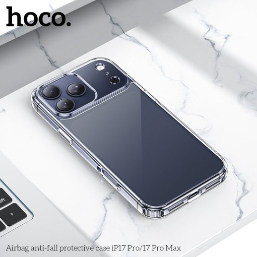 Захисний чохол протиударний HOCO Airbag для APPLE iPhone 17 PRO MAX пластик, прозорий