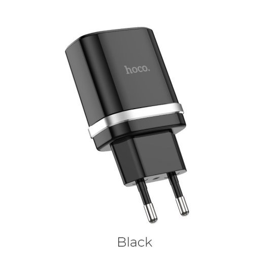 Мережевий зарядний пристрій HOCO C12Q SMART QC3.0, чорний