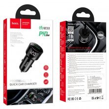 Автомобільний зарядний пристрій HOCO Z42 PD 20W TYPE-C / USB QC 3.0, чорний