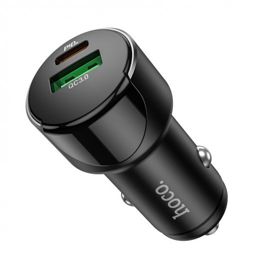 Автомобільний зарядний пристрій HOCO Z42 PD 20W TYPE-C / USB QC 3.0, чорний