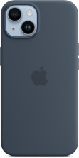 Silicone Case Original With MagSafe and Splash Screen Apple iPhone 14 Plus Storm Blue