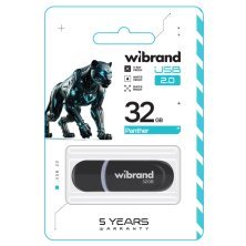 USB флеш 32Gb Wibrand Panther Black 2.0