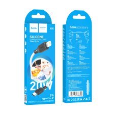 USB-C кабель HOCO X90 silicone PD 20W Type-C - Lightning 1 МЕТР БІЛИЙ