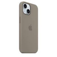 Silicone Case Original With MagSafe and Splash Apple iPhone 15  Clay