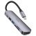 Адаптер HOCO HB28 Type-C 100W 6в1 (HDMI, SD/TF card, USB 2.0, USB 3.0, TYPE-C) 13см, сірий
