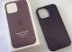 Чехол Leather Case Apple Iphone 15 ProMax  MagSafe Dark Chery