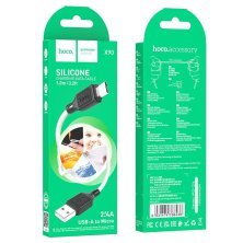 USB кабель HOCO X90 silicone USB - micro USB 1 MЕТР, білий