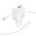 Мережевий зарядний пристрій BOROFONE BN29 TYPE-C PD 30W / USB QC3.0 + кабель TYPE-C - TYPE-C, білий