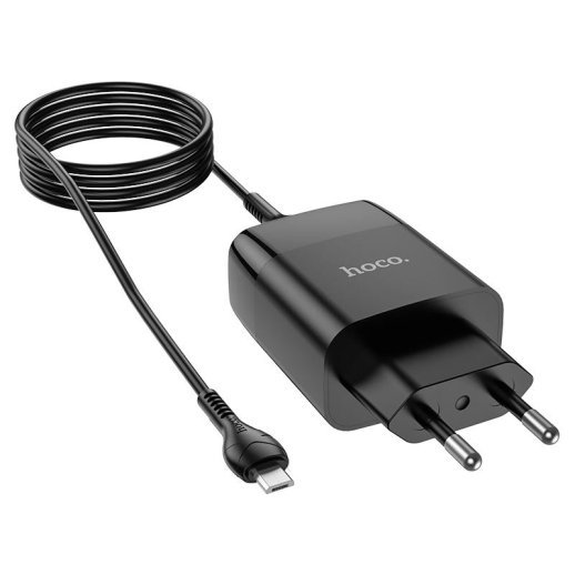 Мережевий зарядний пристрій HOCO C86A 2 USB 2.4A + кабель USB - MICRO