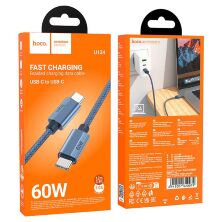 USB-C кабель HOCO U134 60W Type-C - Type-C 1.2М СИНІЙ