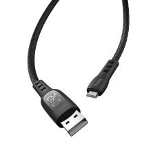 USB Кабель HOCO S6 Таймер LCD USB - Micro USB 1.20М, чорний