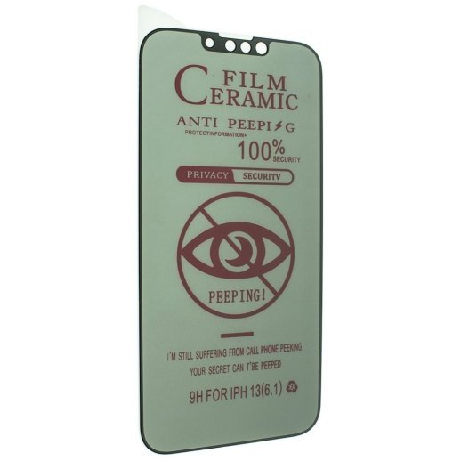 CERAMICS FILM PRIVACY APPLE iPhone 16E / 14 / 13 / 13 PRO 6.1" ЧОРНИЙ