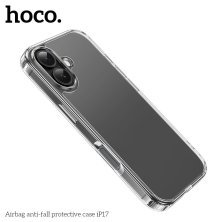 Захисний чохол протиударний HOCO Airbag для APPLE iPhone 17 пластик, прозорий