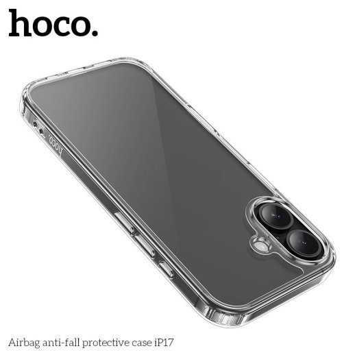 Захисний чохол протиударний HOCO Airbag для APPLE iPhone 17 пластик, прозорий