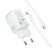 Мережевий зарядний пристрій BOROFONE BAS83A TYPE-C PD 20W / USB QC3.0 + кабель TYPE-C - TYPE-C, білий