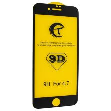 Захисне скло 9D GOOD QUALITY для APPLE IPHONE 6 | 6S тех. пак. ЧЁРНЫЙ