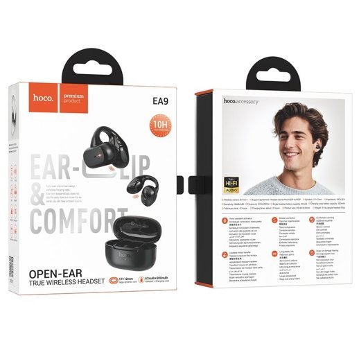 Бездротові навушники HOCO EA9 Clear sound clip-on true wireless, чорний