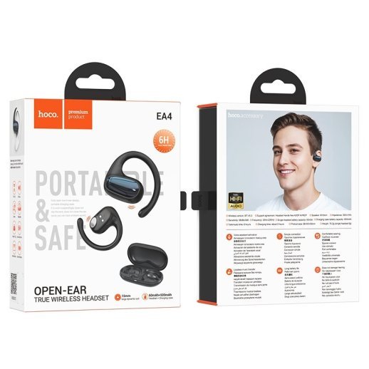 Бездротові навушники HOCO EA4 Cloud open true wireless sleep, чорний