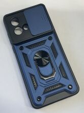 Armor Case With Curtain for Motorola G84 Dark Blue
