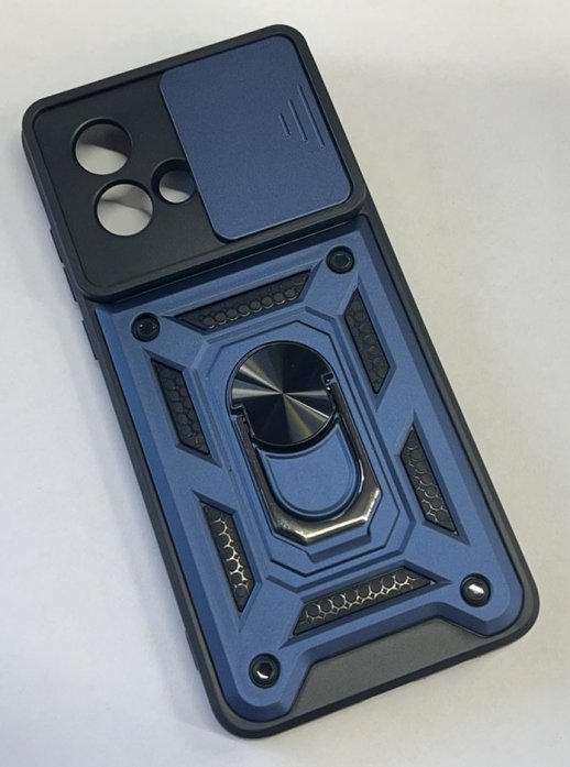 Armor Case With Curtain for Motorola G84 Dark Blue