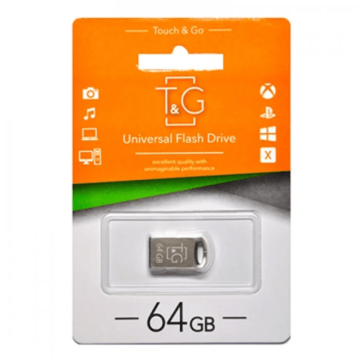 USB Flash Drive T&G TG105 Metal 64GB Стальной