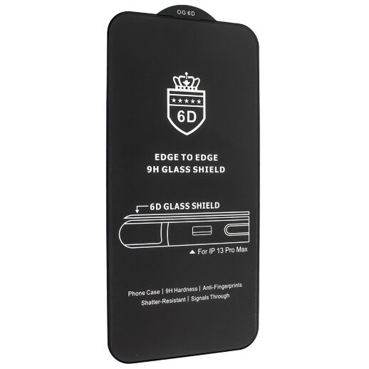 Захисне скло 6D для APPLE iPhone 13 PRO MAX 6,7" ЧОРНИЙ