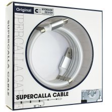 Кабель USB SUPERCALLA USB - Type-C 10 магнітів БІЛИЙ