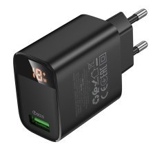 Мережевий зарядний пристрій BOROFONE BA95A USB QC3.0, чорний