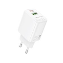 Мережевий зарядний пристрій BOROFONE BN29 TYPE-C PD 30W / USB QC3.0, білий