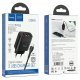 Мережевий зарядний пристрій HOCO C86A 2 USB 2.4A + кабель USB - TYPE-C чорний