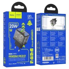 Мережевий зарядний пристрій HOCO N34 TYPE-C PD 20W + USB QC 3.0
