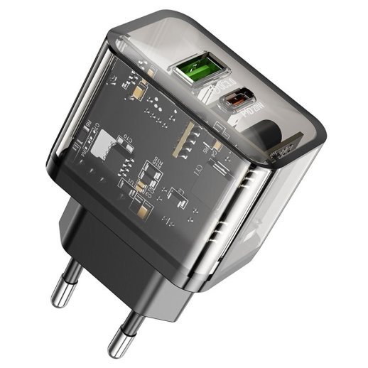 Мережевий зарядний пристрій HOCO N34 TYPE-C PD 20W + USB QC 3.0