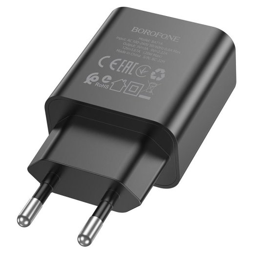 Мережевий зарядний пристрій BOROFONE BA71A Power single port PD20W USB-C