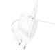 Мережевий зарядний пристрій BOROFONE BA88A TYPE-C PD 20W / USB QC3.0 + кабель TYPE-C - TYPE-C, білий