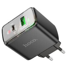 Мережевий зарядний пристрій HOCO CS42A TYPE-C PD 30W + USB QC 3.0, чорний
