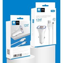Автомобільний зарядний пристрій WUW T54 USB + TYPE-C 2.4A + кабель USB Type-C (20)