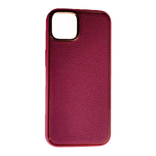 Накладка Leather New для Apple iPhone 14 Plus Bordo