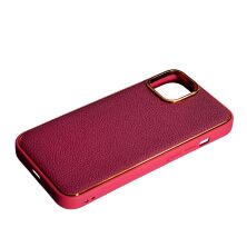 Накладка Leather New для Apple iPhone 14 Plus Bordo
