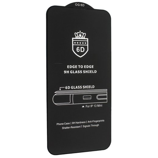 Захисне скло 6D для APPLE IPHONE 13 mini 5,4" ЧОРНИЙ