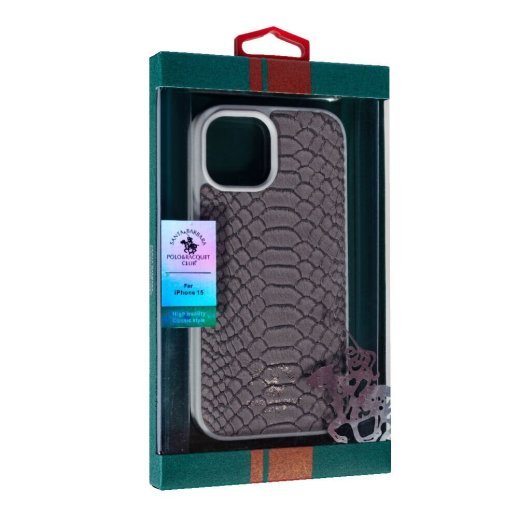 Накладка Santa Barbara Snake для Apple iPhone 15 Plus Grey