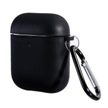 Чехол Silicone Case for Air Pods (with fibra) для AirPods 1 / 2 Black