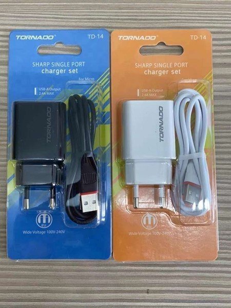Сетевое Зарядное Устройство 2in1 TORNADO TD-14 (1USB 2.1A) Micro Black