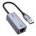 Перехідник HOCO UA37 USB - RJ45 GIGABIT, сірий