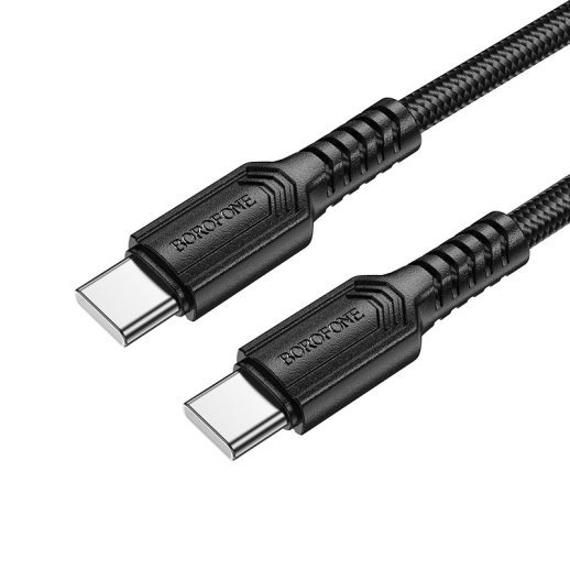 USB-C кабель BOROFONE BX116 Type-C - Type-C Certain 60W, 3A, 1 метр, чорний