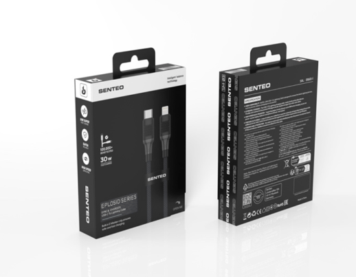 USB Cable Senteo SM-04 EPLOSID series Type C to Lightning 30W