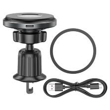 Автомобільний тримач BOROFONE BH202 magnetic 15W бездротова швидка зарядка - повітряна решітка