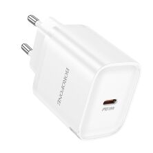 Мережевий зарядний пристрій BOROFONE BA84A TYPE-C PD 30W, білий